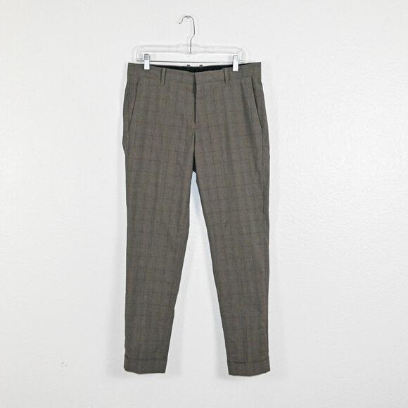 ALL SAINTS Men's Troy Trouser Pants in Check Cotton Blend size 30 - Picture 1 of 11